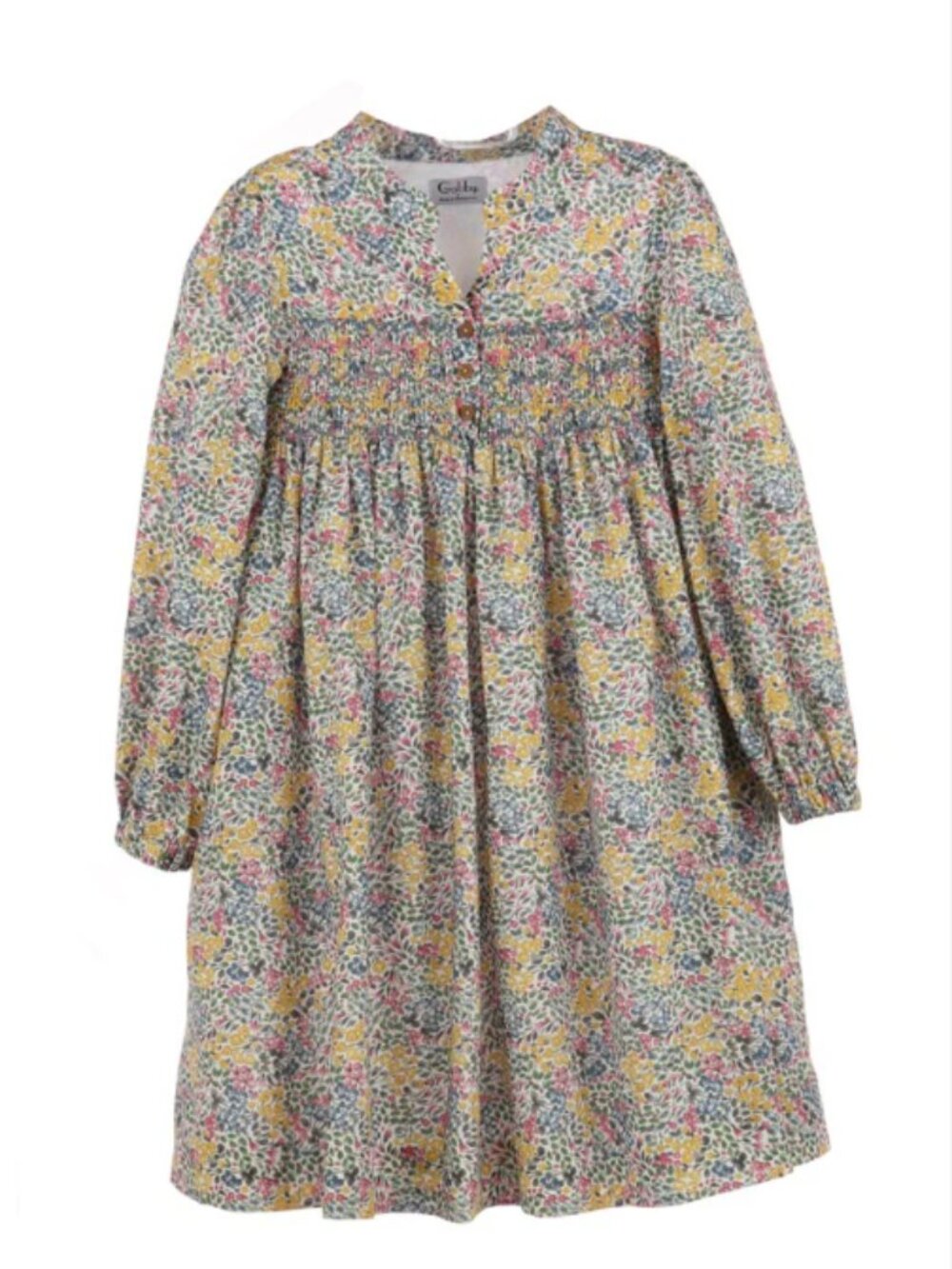 Luli & Me Gabby Girls Size 8 Olivia Smocked Bloomy Floral Boutique Dress